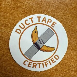 Duct‎ Tape Certified Sticker